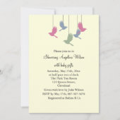 Hübsches Vogelmobil Einladung (Vorderseite)