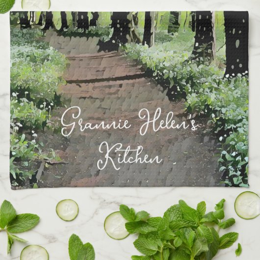 Hübsches Wald Personalisiert Geschirrtuch (Gefaltet)