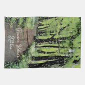 Hübsches Wald Personalisiert Geschirrtuch (Horizontal)