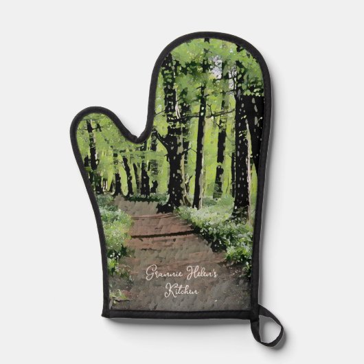 Hübsches Wald Personalisiert Ofenhandschuh (Vorderseite)