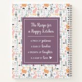 Hübsches Waldkaninchen Muster 1. Kochbuch Notizblock (Rückseite)