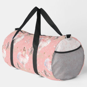HÜBSCHES WASSERFARBBALLERINA UND BLUME DUFFLE BAG