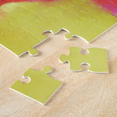 Hübsches Wasserfarben Rosa Rosenstraße Puzzle (Seite)