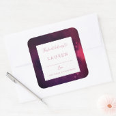 Hübsches Wasserfarbenherz Valentine Buchzeichen Quadratischer Aufkleber (Umschlag)