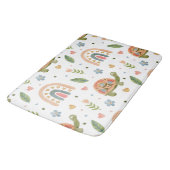 Hübsches Wasserfarbenschildkröten- und Regenbogenm Badematte (Schrägansicht)