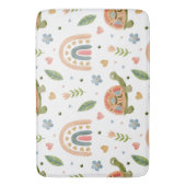 Hübsches Wasserfarbenschildkröten- und Regenbogenm Badematte (Vorderseite Vertikal)