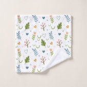 Hübsches Wasserfarbenschildkröten- und Regenbogenm Badhandtuch Set (Waschlappen)