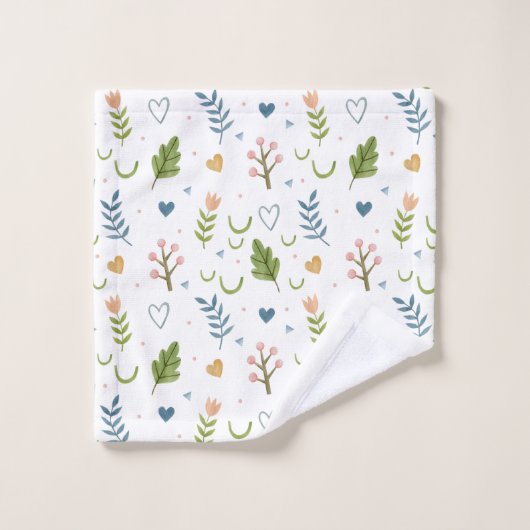 Hübsches Wasserfarbenschildkröten- und Regenbogenm Badhandtuch Set (Waschlappen)