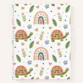 Hübsches Wasserfarbenschildkröten- und Regenbogenm Notizblock (Vorderseite)