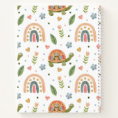 Hübsches Wasserfarbenschildkröten- und Regenbogenm Notizblock (Rückseite)