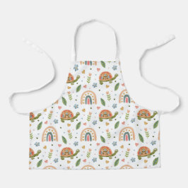 Hübsches Wasserfarbenschildkröten- und Regenbogenm Schürze