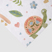 Hübsches Wasserfarbenschildkröten- und Regenbogenm Seidenpapier (Detail)