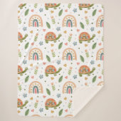 Hübsches Wasserfarbenschildkröten- und Regenbogenm Sherpadecke (Vorderseite)