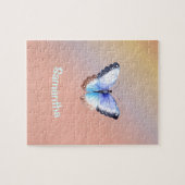 Hübsches Wasserfarbenschmetterling mit Namen Puzzle (Horizontal)