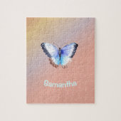 Hübsches Wasserfarbenschmetterling mit Namen Puzzle (Vertikal)