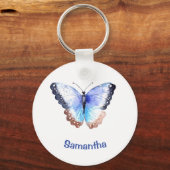 Hübsches Wasserfarbenschmetterling mit Namen Schlüsselanhänger (Vorderseite)