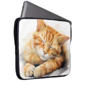 HÜBSCHES WASSERFARBSCHLAFEN ORANGE TABBY CAT LAPTOPSCHUTZHÜLLE (Vorne Rechts)