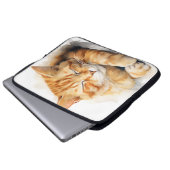 HÜBSCHES WASSERFARBSCHLAFEN ORANGE TABBY CAT LAPTOPSCHUTZHÜLLE (Vorne Knopf)
