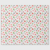 Hübsches Watercolor Berry Muster Geschenkpapier (Flach)