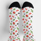 Hübsches Watercolor Berry Muster Socken (Oben)
