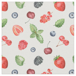 Hübsches Watercolor Berry Muster Stoff