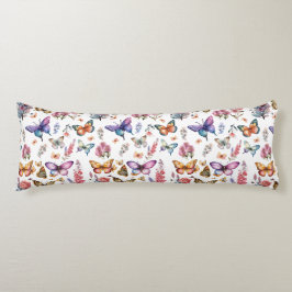 Hübsches Watercolor Butterfly Blumengarten Muster Seitenschläferkissen