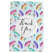 Hübsches Watercolor Butterfly-Muster Vielen Dank Mittlere Geschenktüte (Rückseite)