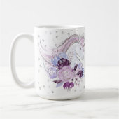 Hübsches Watercolorunicorn-Duo Kaffeetasse (Links)