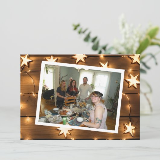 Hübsches Weatherwood und Star Lights Weihnachten (Stehend Vorderseite)