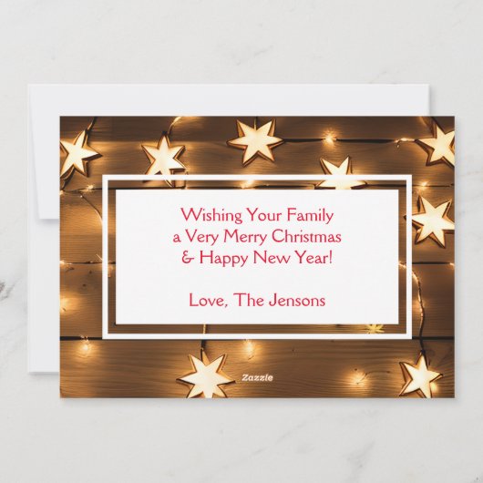 Hübsches Weatherwood und Star Lights Weihnachten (Rückseite)