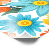 Hübsches Weibliches Blumenmuster Fotodruck (Ecke)