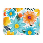 Hübsches Weibliches Blumenmuster Magnet (Horizontal)