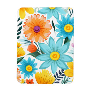 Hübsches Weibliches Blumenmuster Magnet