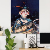 Hübsches weibliches Kraftfahrzeug, 1920er Poster (Heimbüro)