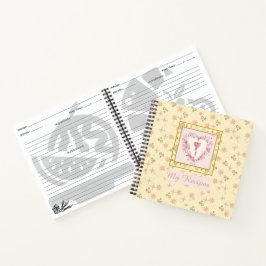 Hübsches weibliches Sternmuster Personalisiertes R Notizblock