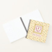 Hübsches weibliches Sternmuster Personalisiertes R Notizblock (Innenseite)