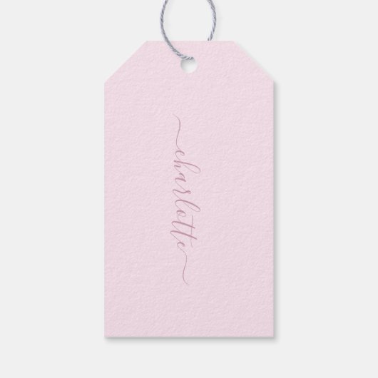 Hübsches Weich rosa und rot Geschenkanhänger (Rückseite)