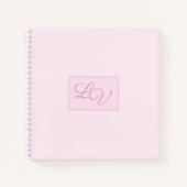 Hübsches Weich rosa und rot Notizblock (Vorderseite)