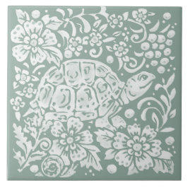 Hübsches Weideland Grüne Schildkrötenwälder Schnec Fliese