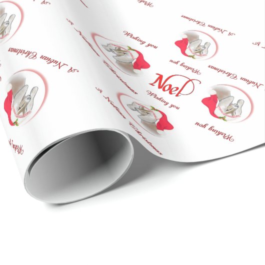 Hübsches Weihnachten Nubian Goat Weihnachtswrappin Geschenkpapier (Rolleneckpunkt)