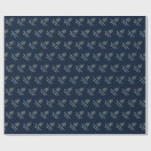 Hübsches Weihnachtsbaummuster personalisiert Feier Geschenkpapier (Flach)