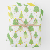 Hübsches Weihnachtsbaumwrapping Papier Set von 3 (Beispiel)