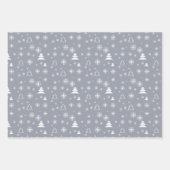 Hübsches Weihnachtsfest-Muster Geschenkpapier Set (Vorderseite)