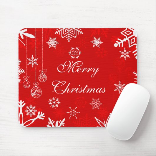 Hübsches Weihnachtsmousepad mit Schneeflocken Mousepad (Mit Mouse)