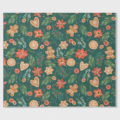 Hübsches Weihnachtsmuster Geschenkpapier (Flach)
