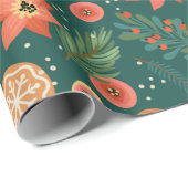 Hübsches Weihnachtsmuster Geschenkpapier (Rolleneckpunkt)