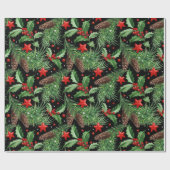 Hübsches Weihnachtsmuster Geschenkpapier (Flach)