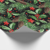 Hübsches Weihnachtsmuster Geschenkpapier (Ecke)