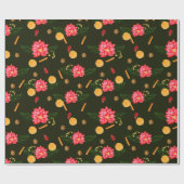 Hübsches Weihnachtsmuster Geschenkpapier (Flach)