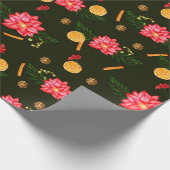 Hübsches Weihnachtsmuster Geschenkpapier (Ecke)